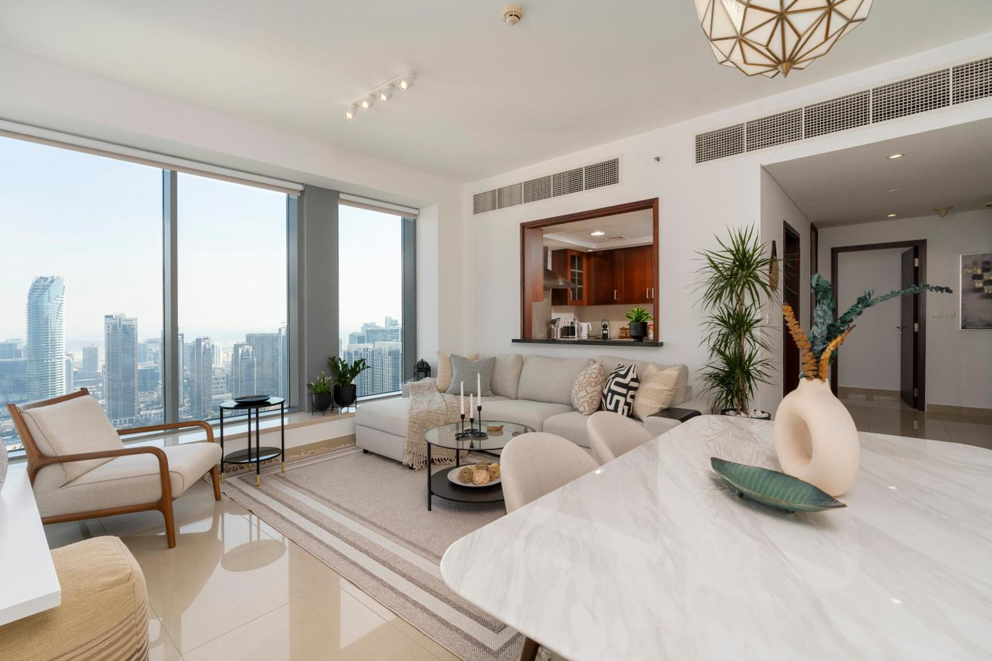 Prestige Living 2Br With Full Burj Khalifa And Fountain View By Auberge Дубай Екстериор снимка